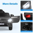 thumbnail image 4 of OLAKIDS 12V Electric Kids Ride On Car, Licensed Mercedes Benz SL500 Toy Car with Remote Control, MP3 Plug, USB, 2 Speeds, LED Lights, Battery Powered Toy Vehicle for Toddler Children (Black), 4 of 11