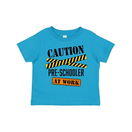 

Inktastic Caution Pre-Schooler at Work Construction Sign Gift Toddler Boy or Toddler Girl T-Shirt