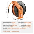 thumbnail image 5 of KFFKFF Retractable Air Hose Reel, 3/8IN x 100FT Durable Rubber Air Hose with a Maximum of 300PSI, Air Pump Hose Reel with 5FT Initial Lead in, Mountable on Ceiling/Wall, 5 of 9