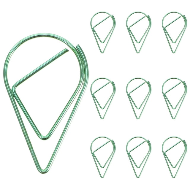 10 Pcs Pinces en Métal pour Billets de Papier Pinces Décoratives en Forme de Goutte Accessoires de Bureau