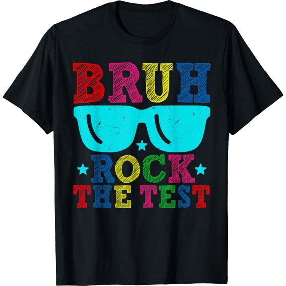 Rock The Test Testing Day Retro Motivational Teacher Student T-Shirt