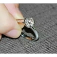 thumbnail image 2 of 7MM Round Solitaire Bezel Set Moissanite Engagement Ring 925 Sterling Silver, 2 of 4