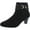 Black, variant on KAREN SCOTT Womens Black Embellished Comfort Casee Almond Toe Cone Heel Zip-Up Booties 8.5 M
