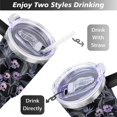 thumbnail image 5 of Halloween 40oz Insulated Stainless Steel Tumbler - Ghost & Witch Design,Spill-Proof Lid,Handle & Straw,Travel Coffee Cup,Boo Gift for Women Men (1PC), 5 of 7