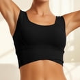 thumbnail image 2 of Arlun Long Line Athletic Bras for Women High Supportive Comfort Wide Shoulder Straps Workout Yoga Bras Square Neck Lightweight Breathable for Running Fitness Black XL, 2 of 5