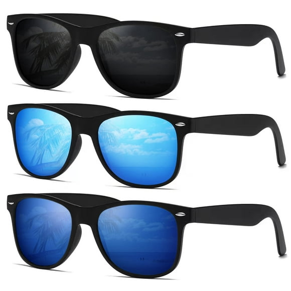 DEMIKOS Gafas de sol polarizadas para hombre y mujer, lentes de espejo retro de moda para conducir, pescar, protección UV400