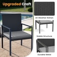 thumbnail image 3 of UDPATIO 4 Piece Patio Furniture Sets, Outdoor Conversation Sets of 4, 4 Pieces Wicker Patio Furniture Set with Coffee Table, Gray, 3 of 8