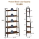 thumbnail image 3 of 5 niveles narrow oficina en casa book estante - rustic brown abiertos estantes almacenamiento organizer, 67 in de altura wood estante de libros con metal frame dormitorio, kitchen, sala de estar, 3 of 7