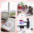 thumbnail image 4 of 10 Sets Report Covers Sliding Bar 2 Colors White and Blue Capacity A4 Size Folder 12In Book Slide Binders Bingding Clips Grip 70 Sheets Pull Rod Plastic for Office Loose Leaf Documents Holder for DIY, 4 of 6