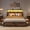 Rustic Brown, variant on Bolvdo Rustic Full Size Medium Density Fiberboard Platform Bookcase Bed with 4 Drawers, Grey