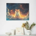 thumbnail image 6 of Naloa Starry Sky Constellation Cat Print Canvas Picture,Wall Pictures, Modern Decorative Poster,Art Prints for Bedroom, Toilet, 40 x 30 cm, Built-in Wooden Frame, 6 of 6