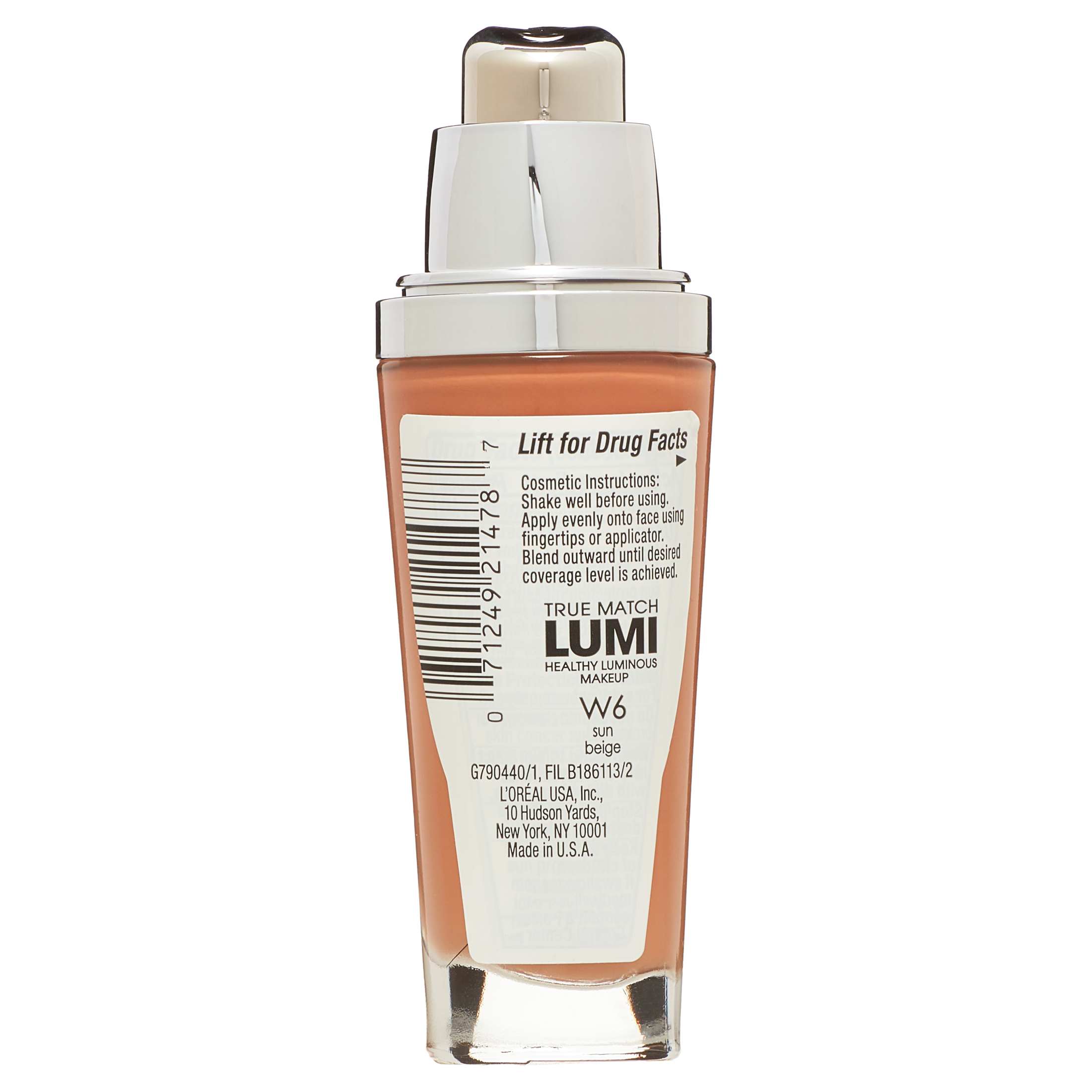 L'Oreal Paris True Match Lumi Liquid Foundation Makeup, W5 Sun Beige, 1 fl oz - image 4 of 10