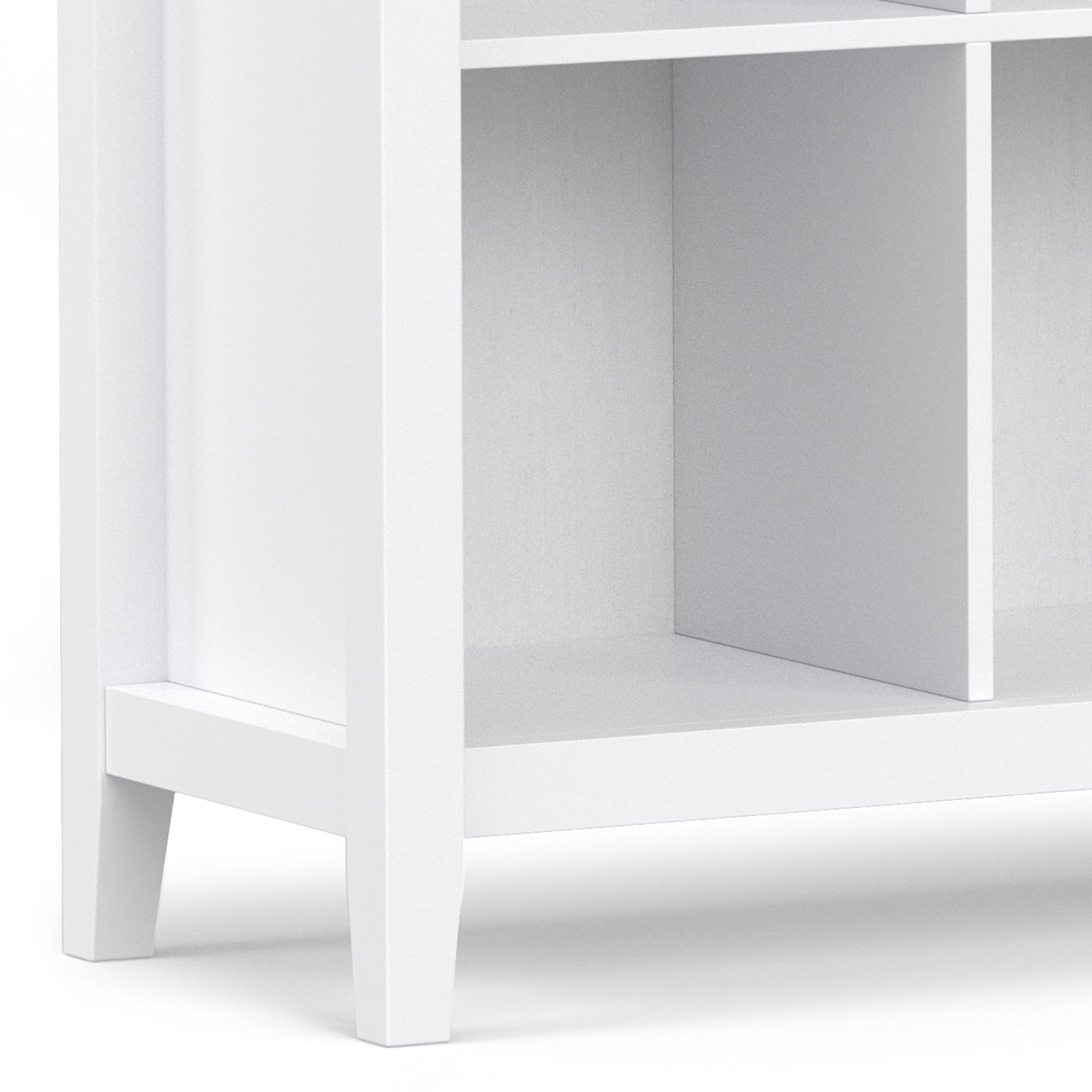 Simpli Home Artisan SOLID WOOD 48 inch x 57 inch Transitional 12 Cube Storage in White