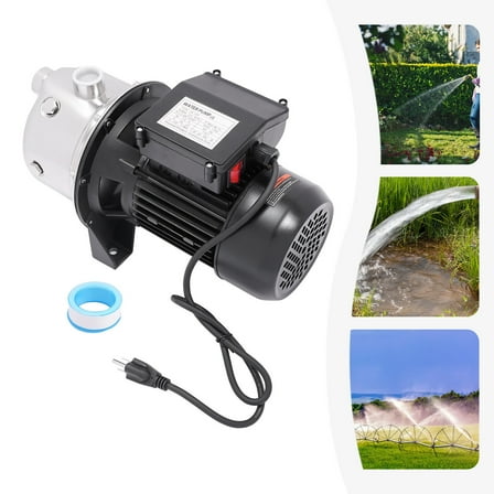 Miumaeov 110V 1.6HP Portable Shallow Well Pump Draining Irrigation Pump Lawn Water Pump 1.2KW