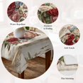 thumbnail image 5 of Patriotic American Flag Table Cloth Waterproof Tablecloths, Vintage Roses Floral Paisley Brown Tablecloth Dining Table Cover for Kitchen Party Tabletop Outdoor, Square Tablecloth 60x60 Inch, 5 of 9
