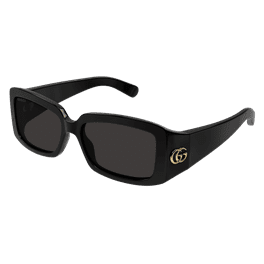 GUCCI GG0926S 001 Squared Black Shiny Solid Grey 57 mm Men's