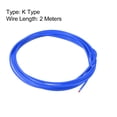 thumbnail image 3 of Unique Bargains K Type Thermocouple Wire 2x0.5mm Stranded Wire Blue PTFE Extension Wire 2 Meters, 3 of 3