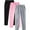 3-Pink, variant on 3 Pack Men's Sweatpants Athletic Drawstring Open Bottom Trousers Workout Running Lounge Pants with Pocket for Men