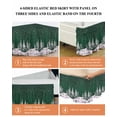 thumbnail image 6 of Christmas Snowflake Bed Skirt Elk Pine Trees Winter Deep Green Bed Skirts King Size 18 Inch Drop, Wrap Around Dust Ruffle&nbsp;Bedskirt with Adjustable Elastic Belt for Queen Size Beds, 6 of 7