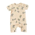 thumbnail image 1 of Bullpiano 0-12M Girl Boys Short Sleeve Bodysuits Casual Jumpsuits Crawling Clothes Baby Cotton Print Flat Corner Romper, 1 of 8