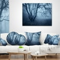 thumbnail image 4 of Designart Tree in Foggy Dark Forest - Landscape Photography Throw Pillow - 18x18, 4 of 5