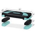 thumbnail image 4 of ZENSTYLE 30" Adjustable Workout Aerobic Stepper in Fitness & Exercise Step Platform Trainer Stepper w/Risers Blue, 4 of 10