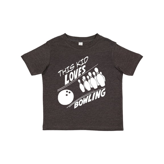 Inktastic This Kid Loves Bowling Boys or Girls Toddler T-Shirt