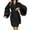 A-Black382, variant on XIAONU Women's Satin Robe With Lace Trim Bell Sleeve Belted Wrap Kimono Smooth Elegant Nightwear Cover Up