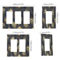 thumbnail image 2 of Yayeee Rocker Switch Wall Plate 2-Gang 4.7"x4.6" Home Decorative Outlet Cover, Peacock Feathers Pattern, 2 of 6
