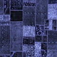 thumbnail image 1 of Ahgly Company Indoor Square Patchwork Blue Transitional Area Rugs, 4' Square, 1 of 4