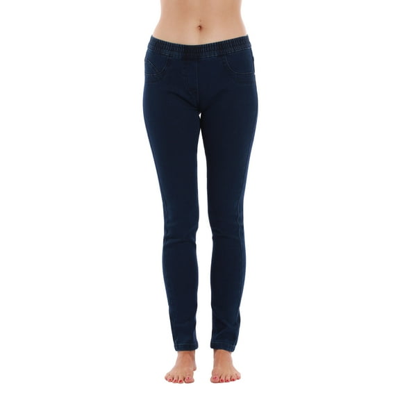 Just Love Solid Jeggings for Women (Dark Denim Stretch, Medium)