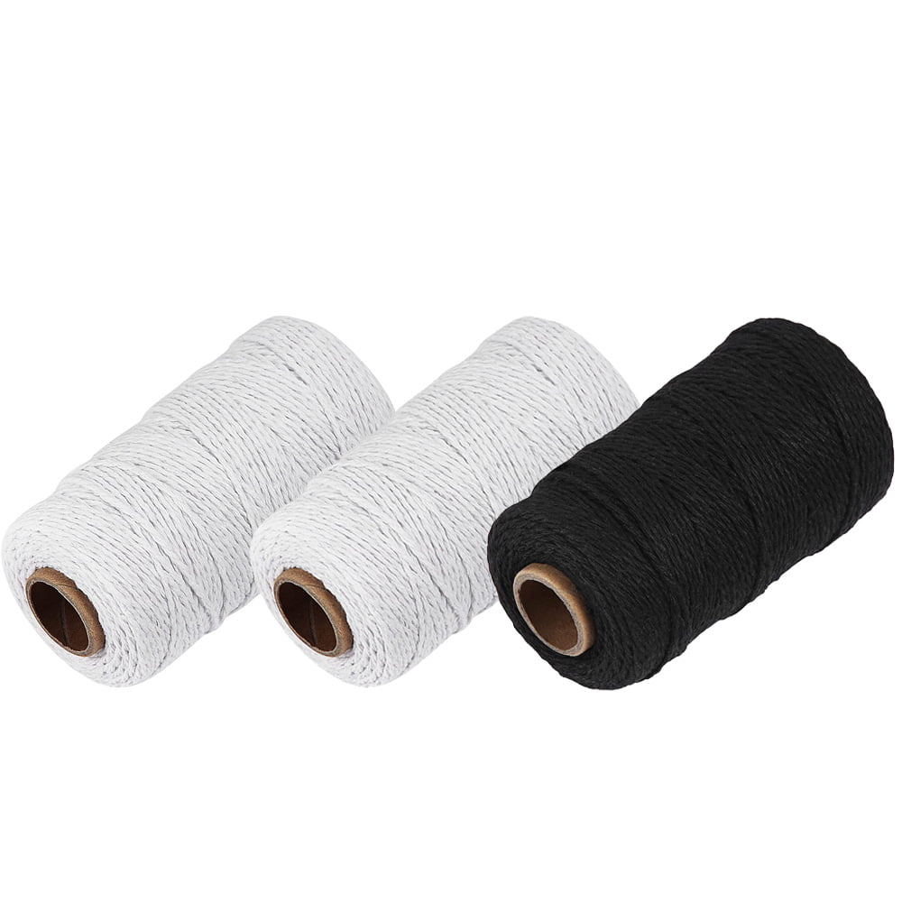 White Cotton Butchers Twine String - Ohtomber 328 Feet 2MM for Crafts,  Bakers Twine, Kitchen Cooking Butcher Meat and Roasting, Gift Wrapping