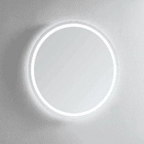 Modern Mirrors Corona Round Lighted Bathroom Vanity Mirror with IP44 Rating and Dimmable Lighting