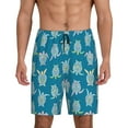 thumbnail image 1 of Balery Sea Turtle Pantalones cortos de pijama de punto de algodón para hombre con cinturilla y bolsillos-XX-Large, 1 of 6