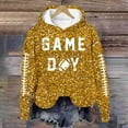 thumbnail image 5 of Womens Hoodies 2025 Game Day Sequin Football Graphic Long Sleeve Sweatshirts Fall Winter Casual Trendy Loose Fit Pullover Tops, 5 of 5