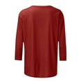 thumbnail image 5 of Birdeem Blouses Décontractées pour Femmes, Manches 3/4, Col Rond, Chandail, Haut Imprimé, Blouse Mode, 5 of 5