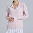 thumbnail image 6 of Jacket for Women 2025 Sun Protection UPF 50+ Plus Size Long Sleeve Hooded Full Zip Shirts Jacket with Pockets Summer Casual Clothing for Outdoor Hiking Pink 3XL, 6 of 6
