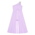 thumbnail image 2 of renvena Kids Girls Junior Bridesmaid Flower Girl Dresses Sequin Romper Sleeveless One Shoulder Formal Gown Size 6-16 Lavender 8, 2 of 7
