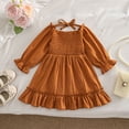 thumbnail image 5 of Mnyotv Spring Fall Clothes Long Sleeve Dress for Girls Sweet Birthday Outfits Toddlers Casual Flowy Dress Size 12-18Months, 5 of 5