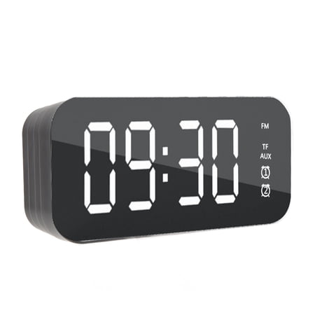 M Buder Mirror Surface Digital Alarm Clock Bluetooth Speaker Wireless Mini Audio Mobile Phone M Buder Mirror Surface Digital Alarm Clock Bluetooth Speaker Wireless Mini Audio Mobile Phone 2 c