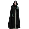 thumbnail image 1 of Capa de mujer, con capucha, sin mangas, capa larga, disfraz, cosplay, prendas de vestir exteriores Irfora Negro/S, 1 of 7