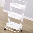 thumbnail image 3 of Organizer Heavy Duty 3 Tier Utility Rolling Cart Stylish Multifunctional Storage Organizer For Kitchen Bathroom Living Room, 3 of 5