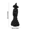 thumbnail image 3 of Halloween Witch Skull Ornament, Black Skeleton Witch Figurine Tabletop Decoration, Spooky Skull Figurine for Desk Shelf Mantel Party Home Decor, Halloween Holiday Ornament Gift, 3 of 6
