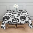 thumbnail image 3 of Halloween Black Pumpkin Silhouettes Square Tablecloth,Waterproof Square Table Cover,Wipeable Spillproof Washable Table Cover for Home Kitchen Party Decor 42"X42"(107x107cm), 3 of 6
