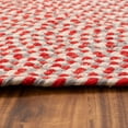 thumbnail image 3 of Super Area Rugs Tri-Color Braided Cotton Farmhouse Rug Red,White,Gray Rectangle 4' X 6' 4' x 6' Indoor Rectangle, 3 of 5
