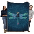 thumbnail image 2 of Pure Country Weavers Damask Dragonfly Blanket by Brigid Ashwood - Fantasy Cotton Tapestry Throw - Made in The USA - 72" x 54", 2 of 8