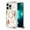 Marble Pink Flowers, variant on For Apple iPhone 15 Pro Max (6.7") Fashion Design Pattern Hybrid Ring Kickstand Bling Diamond Hard Protective Phone Case Cover by Xpression - Colorful Hydrangea