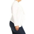 thumbnail image 3 of Women's Casual Plus Size Blazer Long Sleeve Open Front Solid and Print, 3 of 5