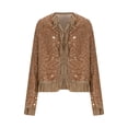 thumbnail image 4 of Gfyviroh Women's Trendy Jackets Solid Color Tassel Knitted Jackets Button Lightweight Casual Long Sleeve Outerwear, 4 of 6