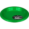thumbnail image 4 of DecorRack 30 Pack Small Plastic Plates, 7 inch Heavy Duty Disposable Dinner Plates, Durable Party Tableware, Green (30 Count), 4 of 6